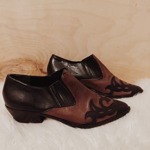 Vintage western leather booties